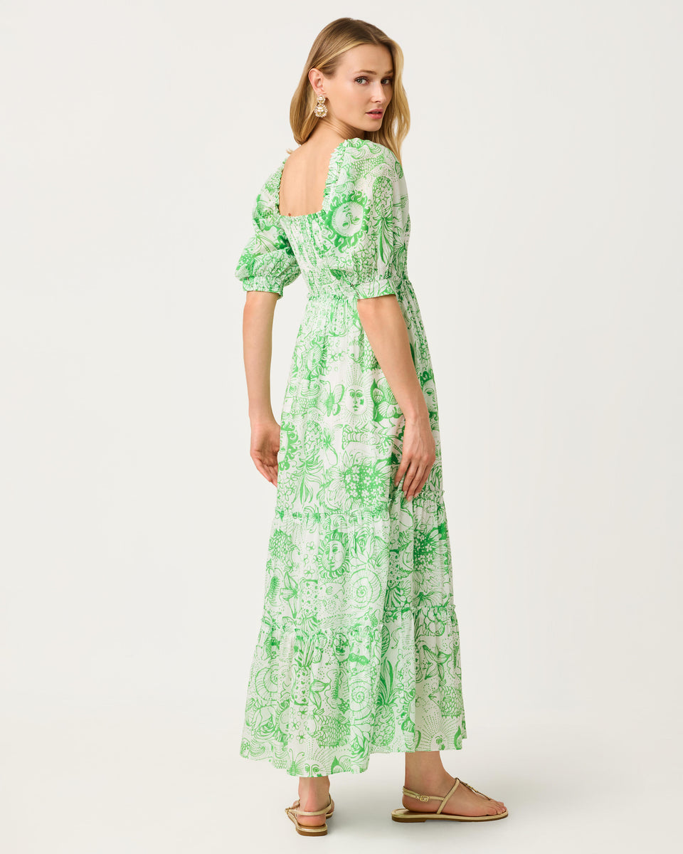 Hadly Short Sleeve Smocked Maxi Dress