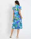 Back view of the Jude Connally Libby Dress - Kaleidoscope Floral Iris