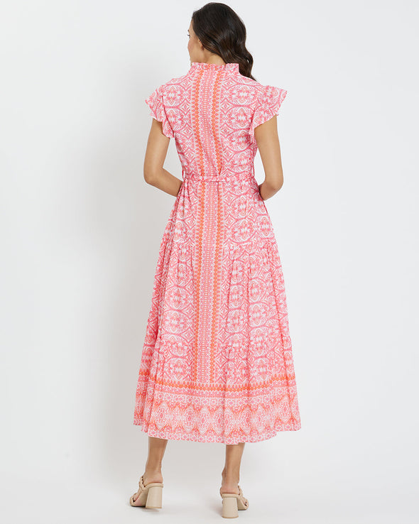 Jude Connally Mirabella Dress - Calico Garden Pink/ Apricot