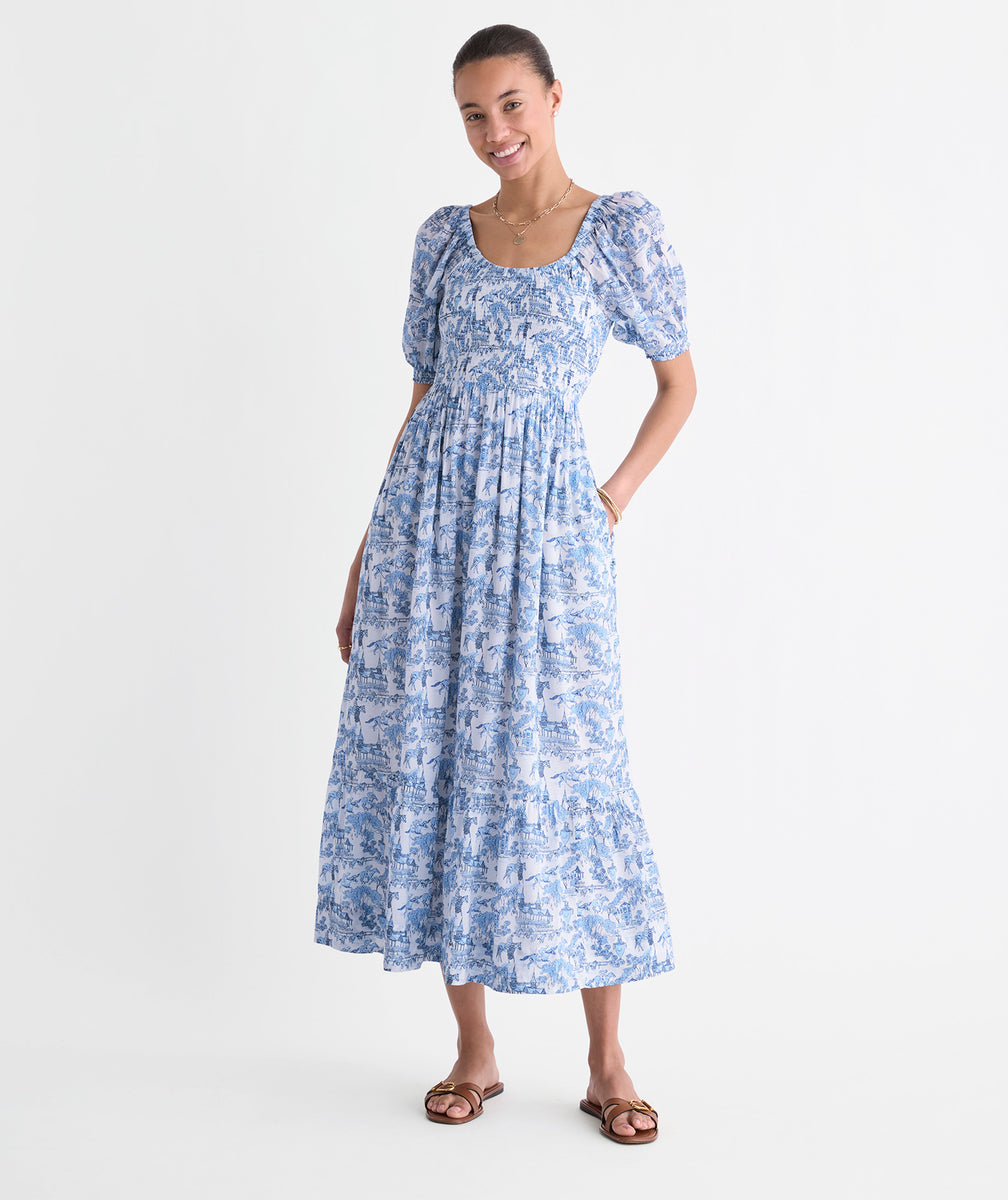 white christmas dresses Vineyard Vines Ellen Derby Maxi Dress