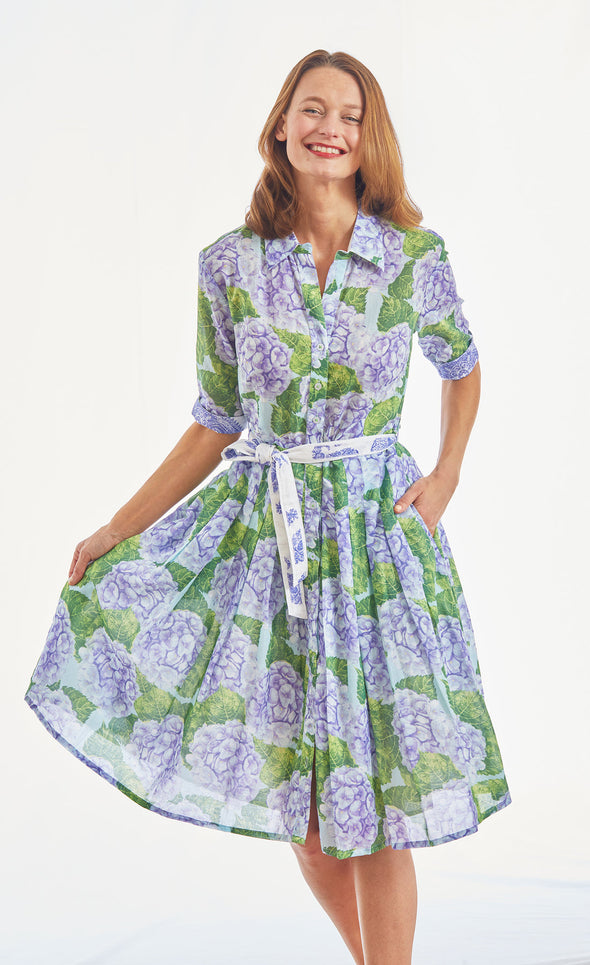 Dizzy Lizzie Mrs Maisel Dress - Purple Green Hydrangea