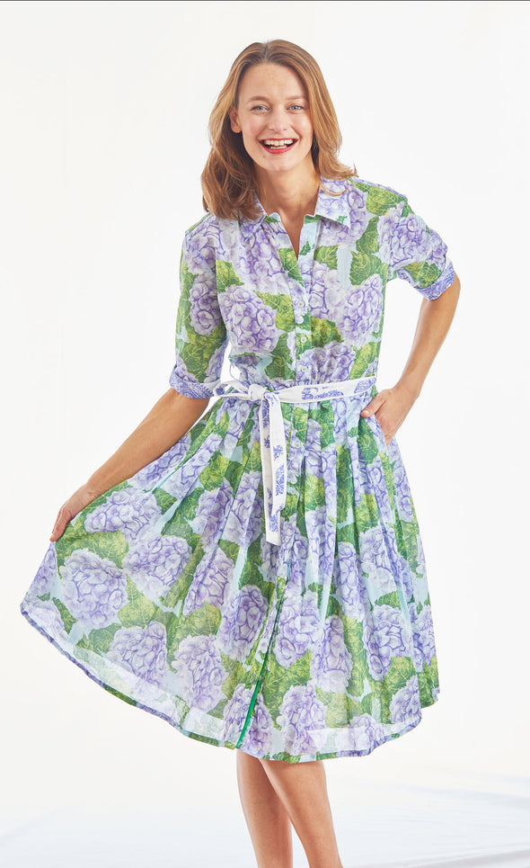 Dizzy Lizzie Mrs Maisel Dress - Purple Green Hydrangea