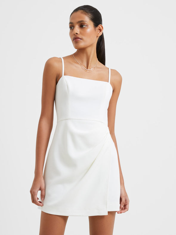 Front view of the French Connection Georgia Dress - Summer White