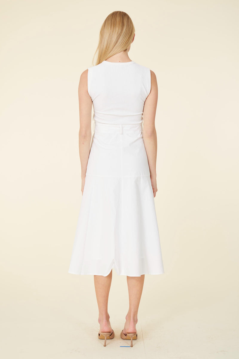 chiffon and lace mini dress Arra Chiffon And Lace Halter Mini Dress / White | MESHKI