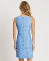 Back view of Jude Connally Beth Dress in Lattice Ropes Periwinkle