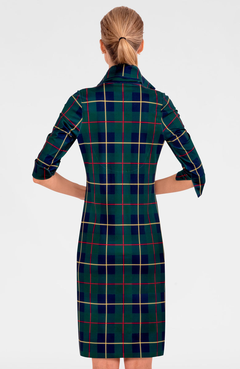 Everywhere Dress - Plaidly Cooper Green Multi / M Everywhere Dress - Plaidly Cooper Green Multi / M