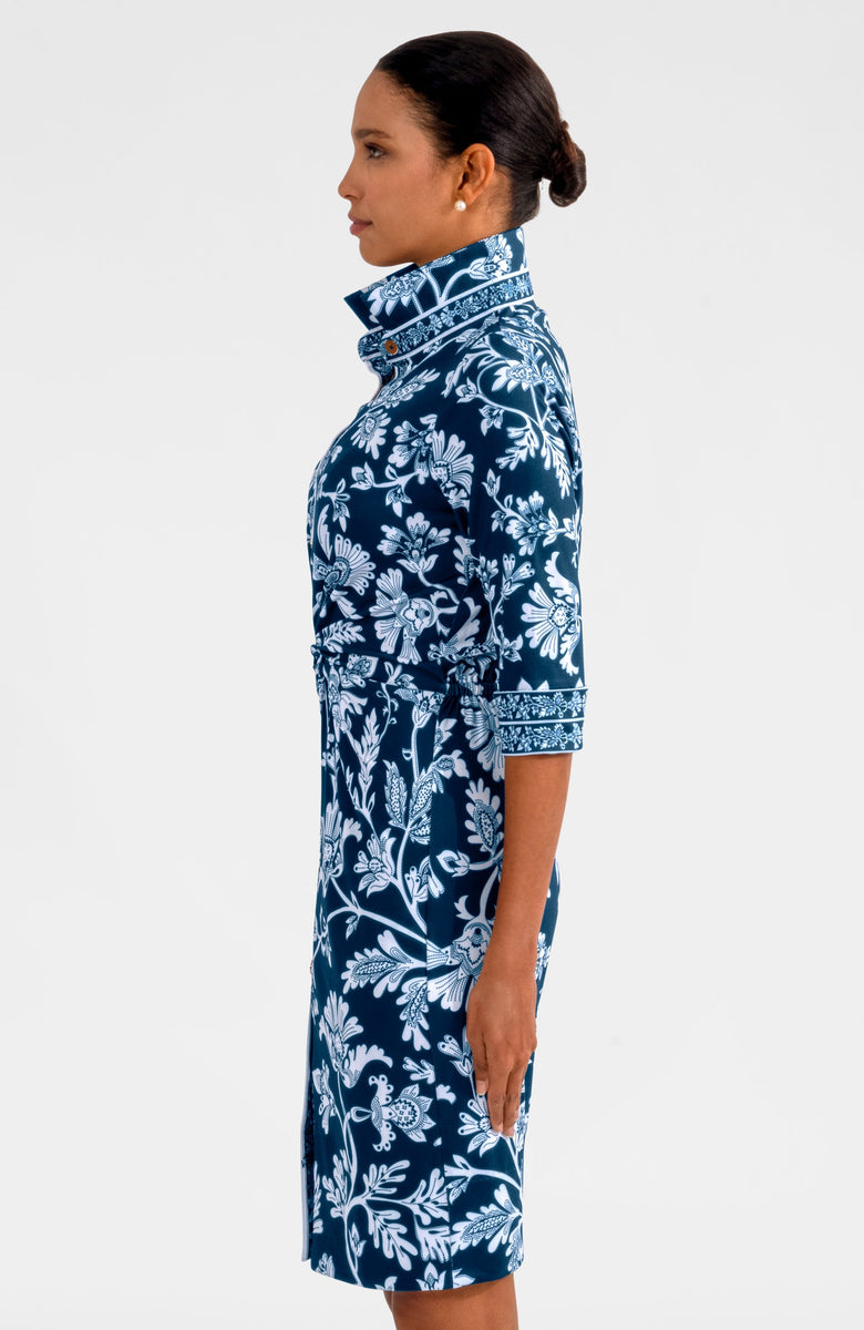 BUTTON DRESS WITH SHAPED WAISTBAND GREAT SCOTT