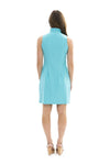 Back view of the Katherine Way Campeche Dress - Blue Curacao