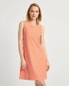 Front view of Beth Dress in Mini Links Geo Apricot