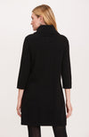 Back view of the Tyler Böe Kim Cowl Dress - Black Cotton Cashmere