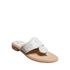 Front view of the Jack Rogers Jack II Flat Sandal - White