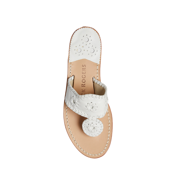 Above view of the Jack Rogers Jacks Flat Sandal - White*