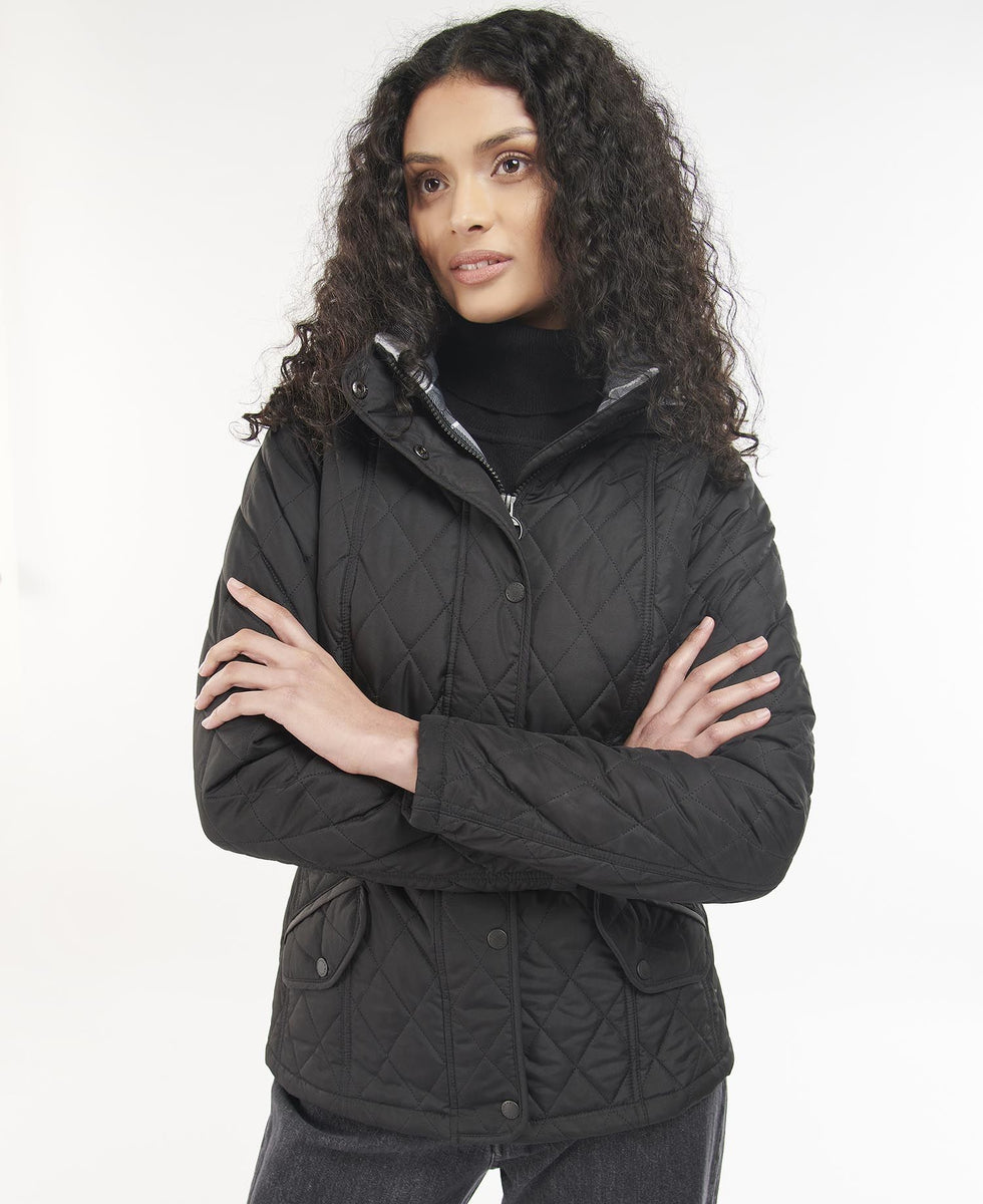 Barbour millfire diamond quilted jacket deals