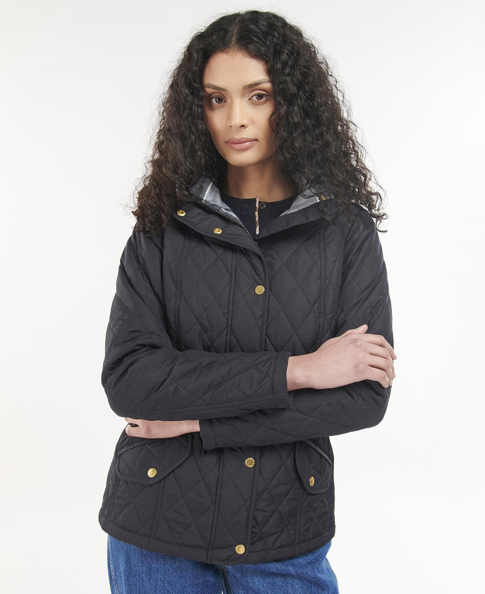 Barbour navy top quilted jacket womens