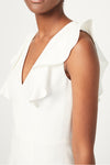 Side view of the French Connection Cameron Dress - Summer White