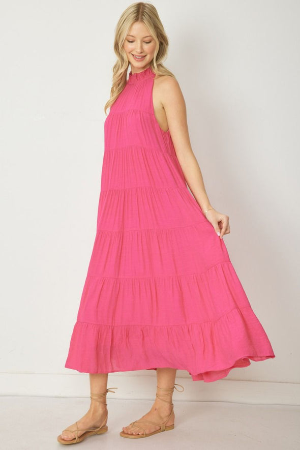 Chloe Maxi Dress - Hot Pink