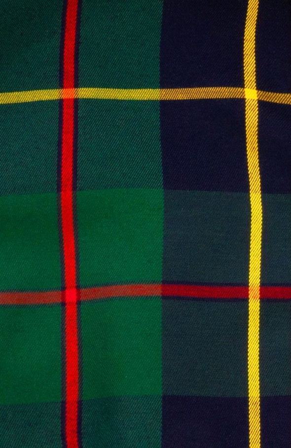 Close up of the Gretchen Scott Ruff Neck Dress - Plaidly Cooper - Green Plaid pattern