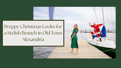 Preppy Christmas Fashion for a Stylish Brunch in Old Town Alexandria