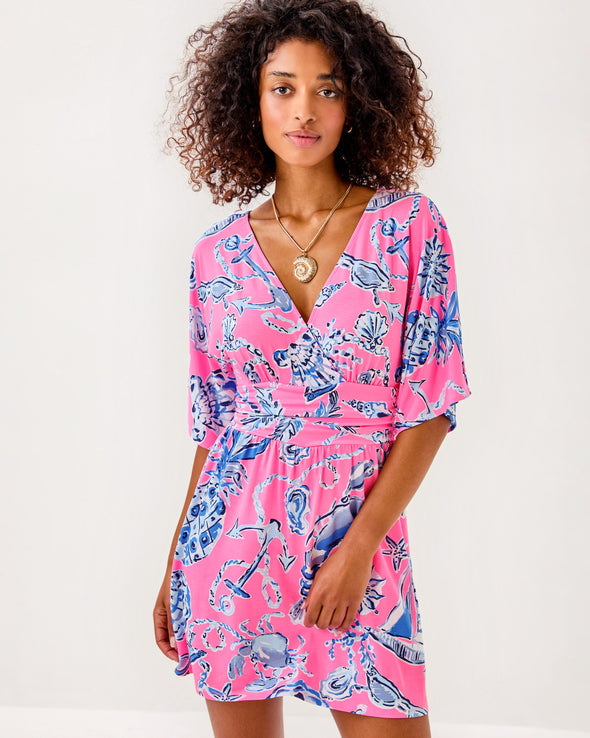 Lilly Pulitzer Parigi Knit Skort Romper - Rousseau Pink - Oversized Barefoot Beachcomber