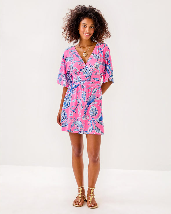 Lilly Pulitzer Parigi Knit Skort Romper - Rousseau Pink - Oversized Barefoot Beachcomber