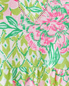 Fabric and pattern of the Lilly Pulitzer Sydnee Maxi Dress - Fauna Green - Lime Feeling Good. 