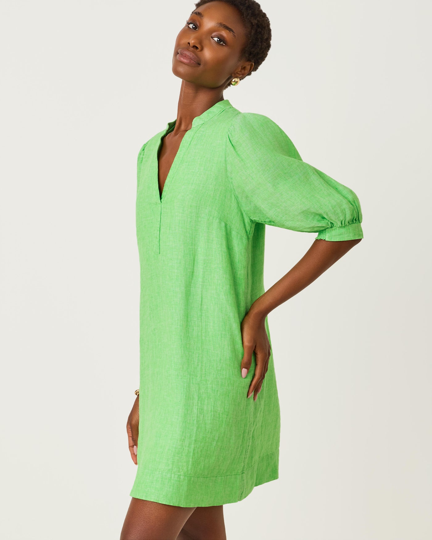 Lilly Pulitzer Mialeigh Linen Dress - Putting Green X Resort White THE LUCKY KNOT Lilly Pulitzer Mialeigh Linen Dress - Putting Green X Resort White THE LUCKY KNOT