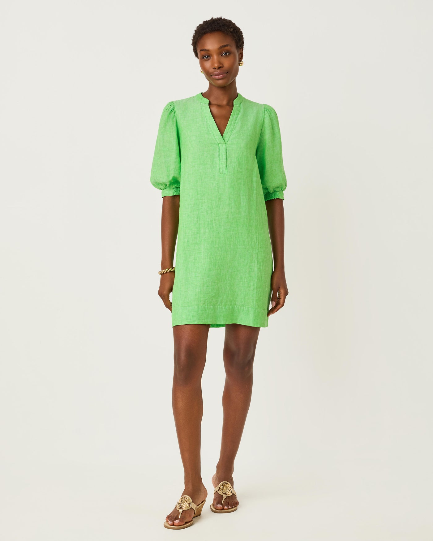 Lilly Pulitzer Mialeigh Linen Dress - Putting Green X Resort White THE LUCKY KNOT Lilly Pulitzer Mialeigh Linen Dress - Putting Green X Resort White THE LUCKY KNOT