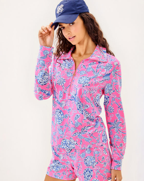 Lilly Pulitzer Eleni Pullover - Rousseau Pink - Barefoot Beachcombers