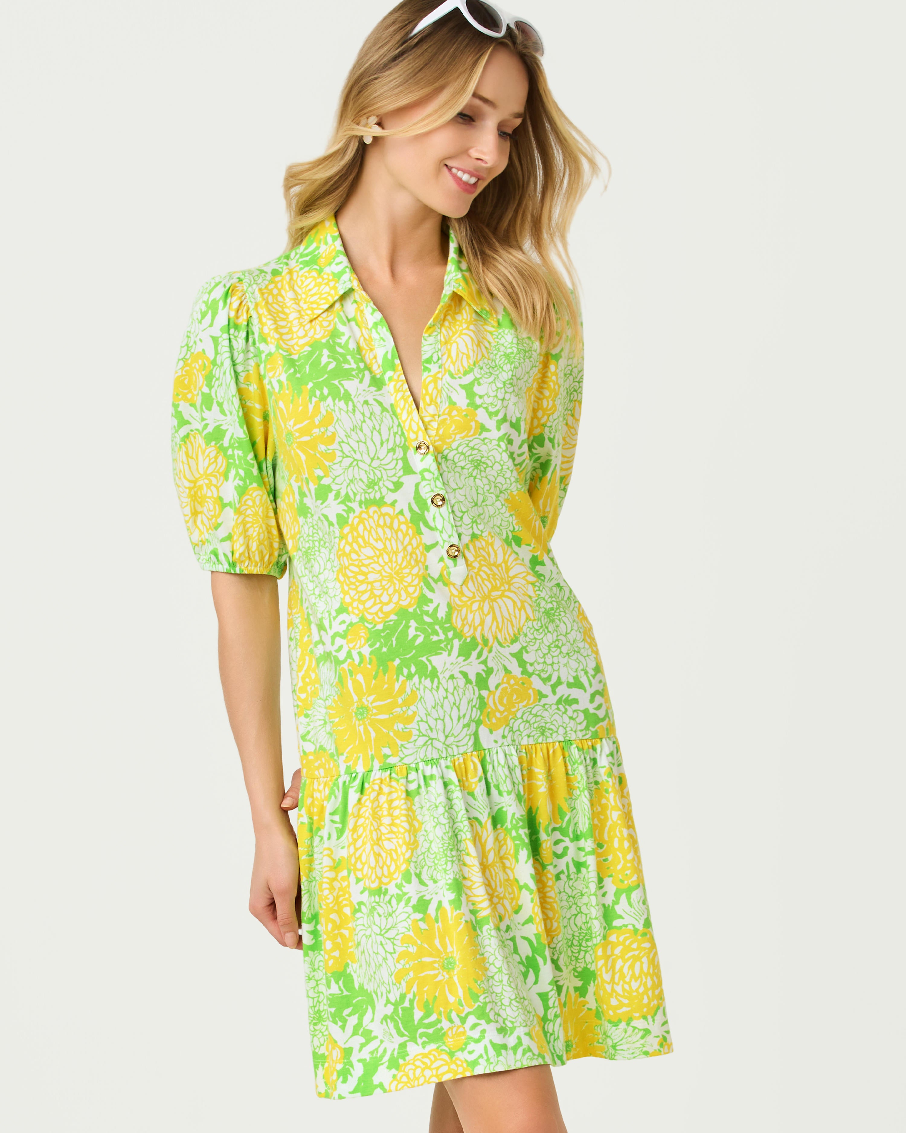 Lilly Pulitzer Bingley Shirt Dress - Crocodile Green Mumbo Jumbo Lilly Pulitzer Bingley Shirt Dress - Crocodile Green Mumbo Jumbo