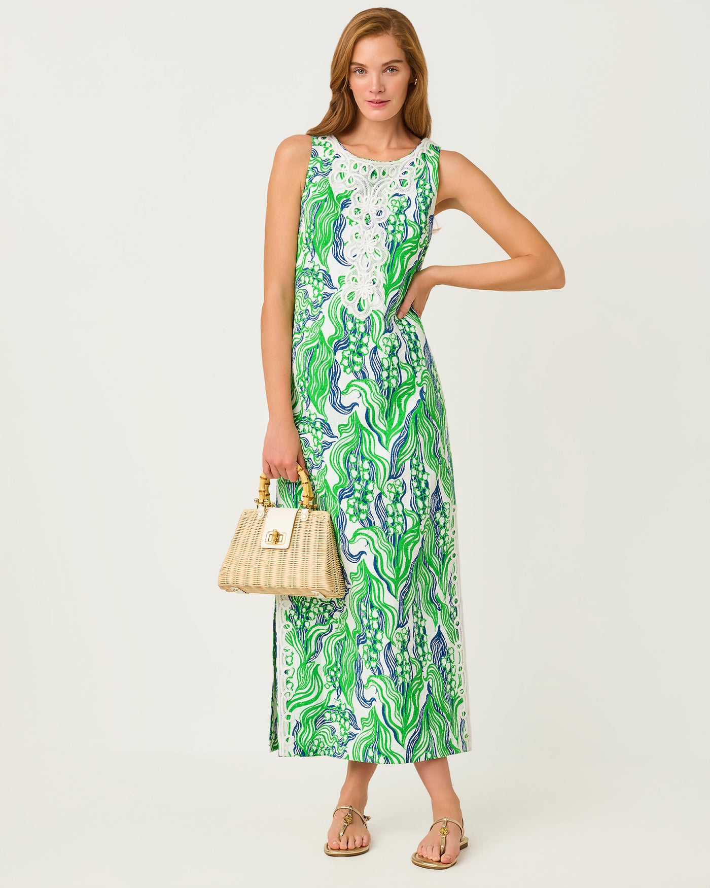 Lilly Pulitzer Marleigh Stretch Maxi Shift Dress - Putting Green Overs THE LUCKY KNOT Lilly Pulitzer Marleigh Stretch Maxi Shift Dress - Putting Green Overs THE LUCKY KNOT