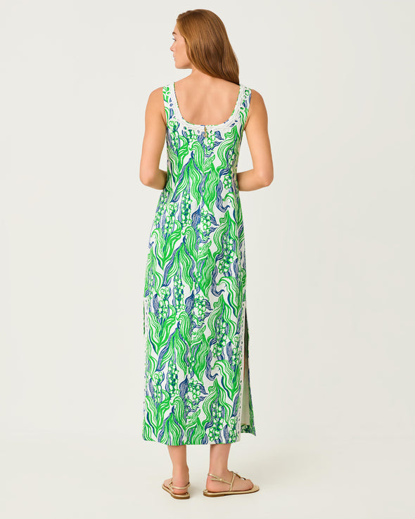 Lilly Pulitzer Marleigh Maxi Shift Dress - Putting Green Oversized Lilly Of The Valley 4