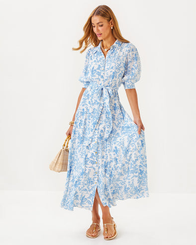 Lilly Pulitzer Larkyn Midi Shirtdress - Resort White Tall Tales