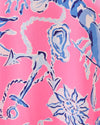 Pattern of the Lilly Pulitzer Verica Silk Maxi Dress - Rousseau Pink - Oversized Barefoot Beachcombers