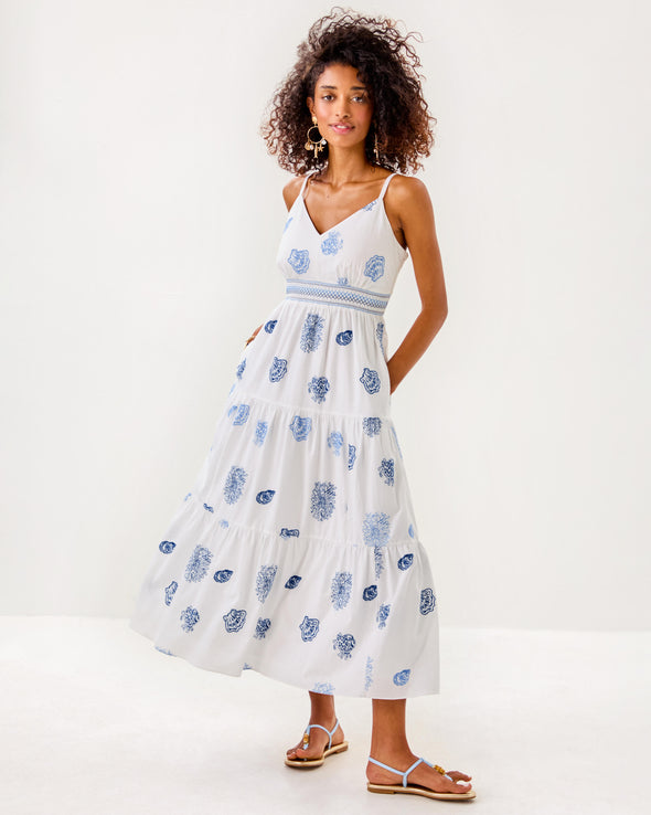 Lilly Pulitzer Zanna Dress - Resort White Castaway Embroidery