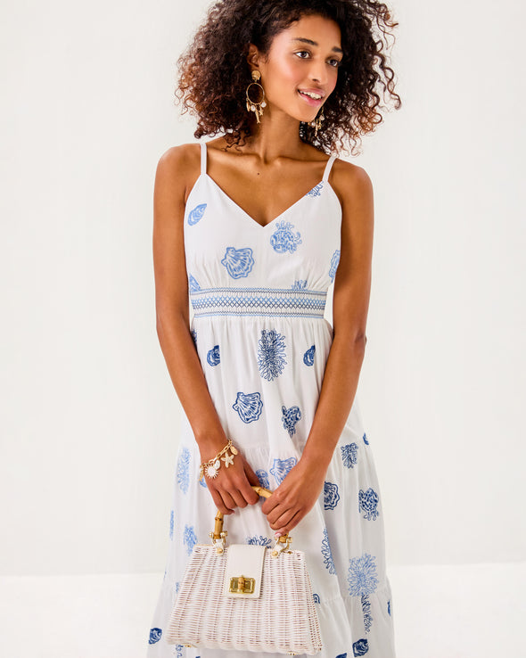 Lilly Pulitzer Zanna Dress - Resort White Castaway Embroidery