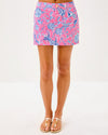 Front view of the Lilly Pulitzer Colette Mini Skort - Rousseau Pink Barefoot Beachcomber