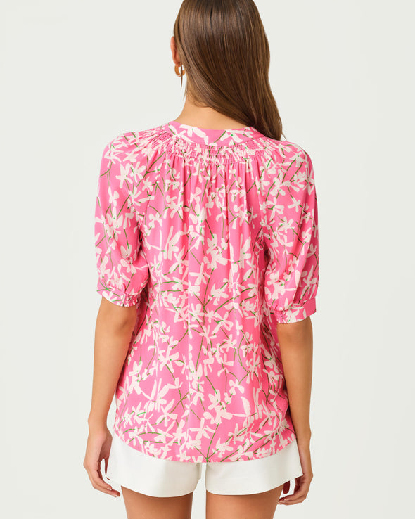 Lilly Pulitzer Elsa Short Sleeve Top - Confetti Pink Liza – THE