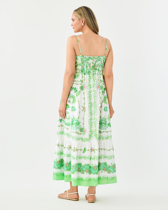 lilly pulitzer empire waist dress LILLY PULITZER Jillie Pink Green Halter Empire Maxi Long Dress! NWT $398