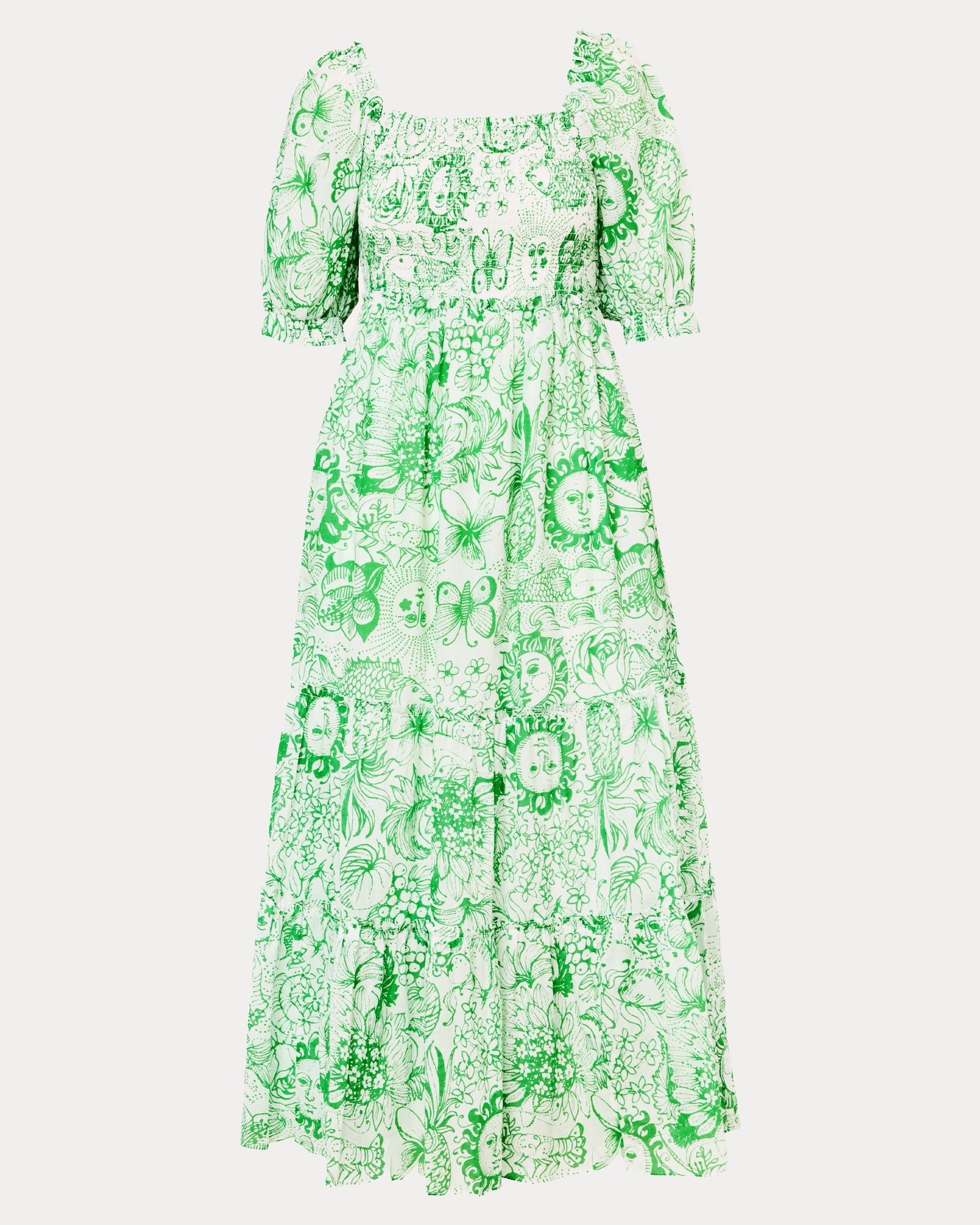 Lilly Pulitzer Hadly Short Sleeve Midi Dress - Putting Green Fleur De THE LUCKY KNOT Lilly Pulitzer Hadly Short Sleeve Midi Dress - Putting Green Fleur De THE LUCKY KNOT