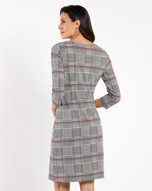 Jude Connally Sabine Dress - Glen Plaid Black