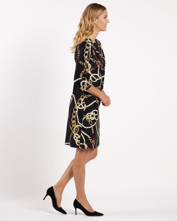 Jude Connally Sabine Dress - Ribbons And Chains Black