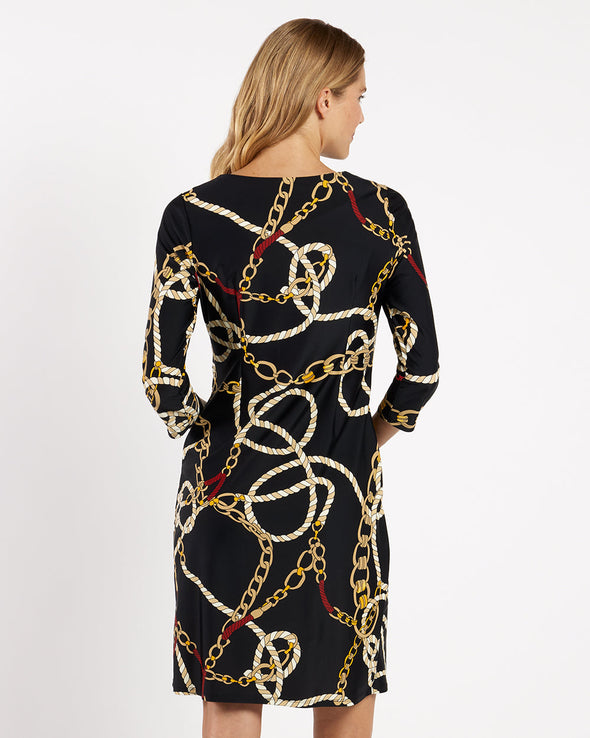Jude Connally Sabine Dress - Ribbons And Chains Black