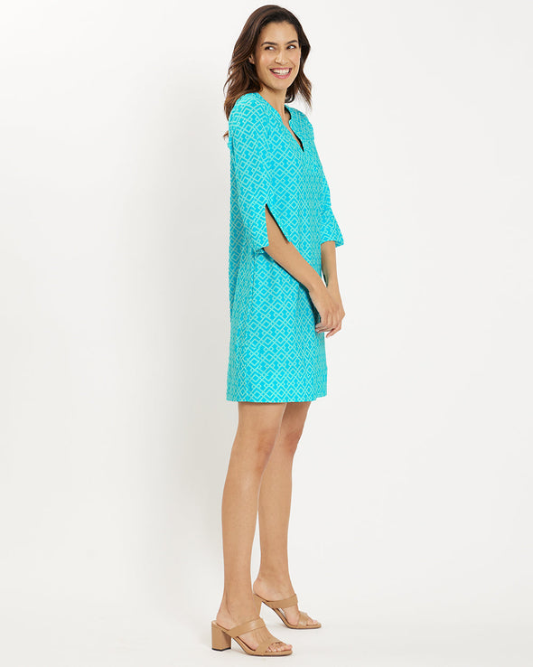 Jude Connally Megan Dress - Trellis Trio Aqua