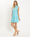 Full body front view of the Jude Connally Kristen Dress - Painted Tile Aqua