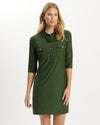 Front view of Jude Conally Sloane Dress in Loden