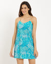 Front view of the Jude Connally Bailey Dress - Enchanted Sea Aqua