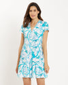 Front view of the model wearing the Jude Connally Ginger Dress - Birds And Butterflies White