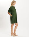 Side view of model in the Jude Connally Emerson Dress - Loden