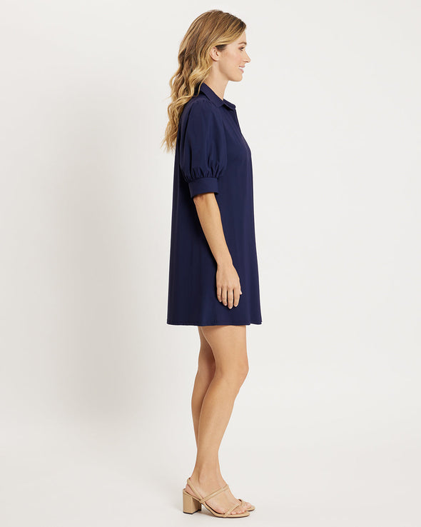 Side view of the Jude Connally Emerson Dress - Navy