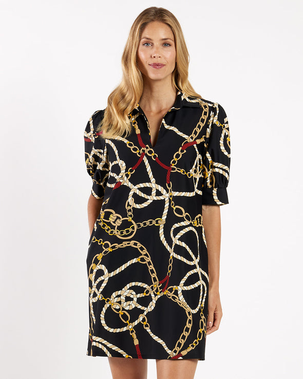 Jude Connally Emerson Dress - Ribbons And Chains Black